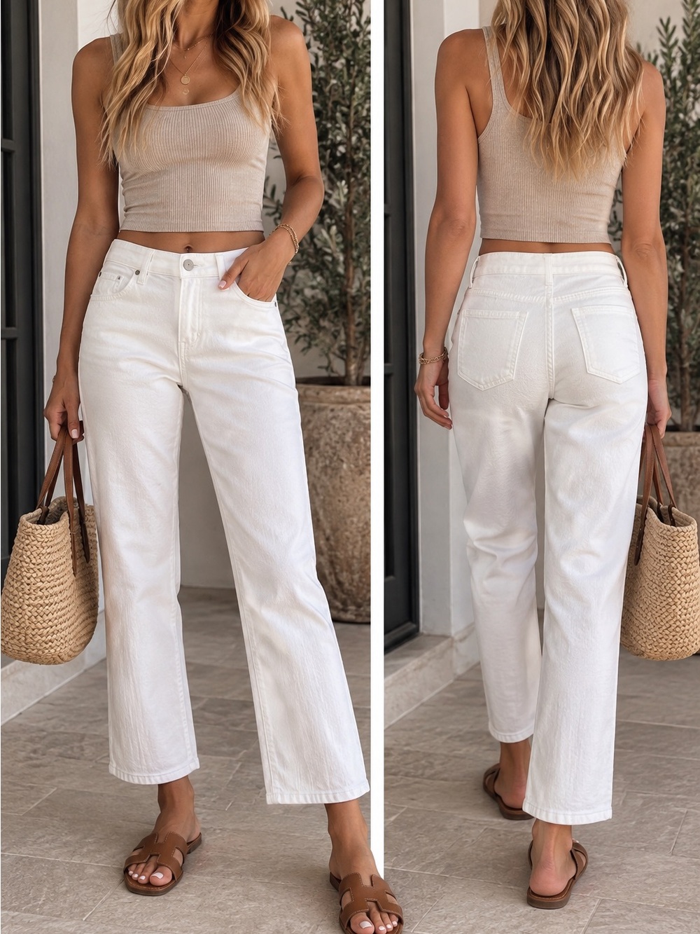 WHBM White Jeans
